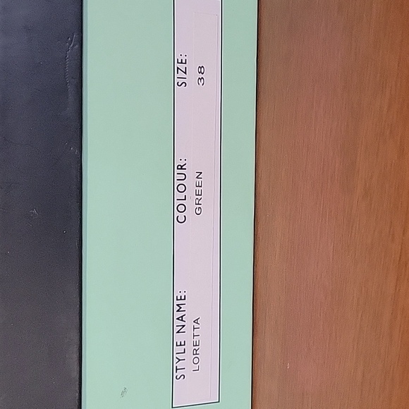 Miss L Fire Loretta Green Classic Ruched Peep Toe Suede Pumps - Picture 9 of 12